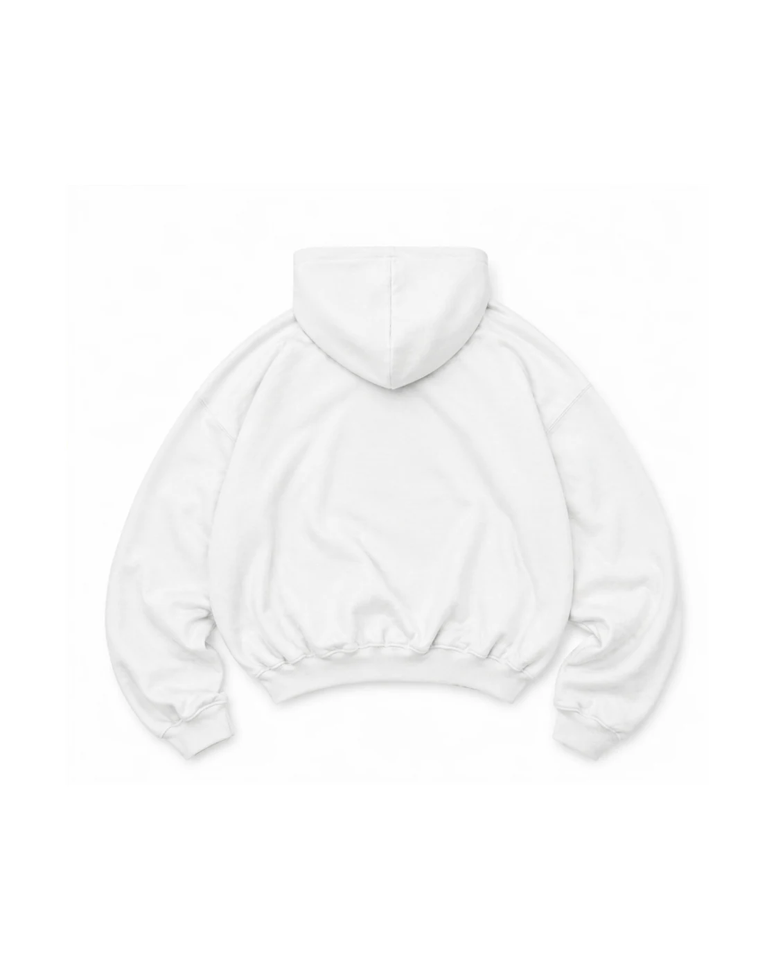 HOODIE ESSENCIAL — Branco — vista traseira